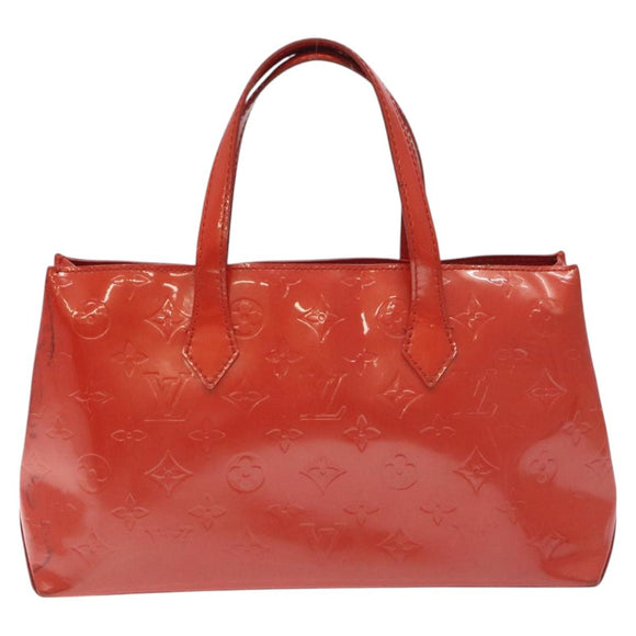 LOUIS VUITTON Monogram Vernis Wilshire PM Bag Orenge Sunset M93644 Auth 130399