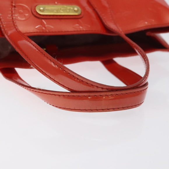 LOUIS VUITTON Monogram Vernis Wilshire PM Bag Orenge Sunset M93644 Auth 130399
