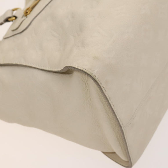 LOUIS VUITTON Monogram Empreinte Lumineuse PM Bag 2way White M93411 Auth 130404