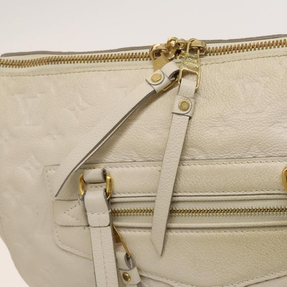 LOUIS VUITTON Monogram Empreinte Lumineuse PM Bag 2way White M93411 Auth 130404