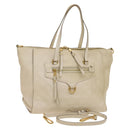 LOUIS VUITTON Monogram Empreinte Lumineuse PM Bag 2way White M93411 Auth 130404-1