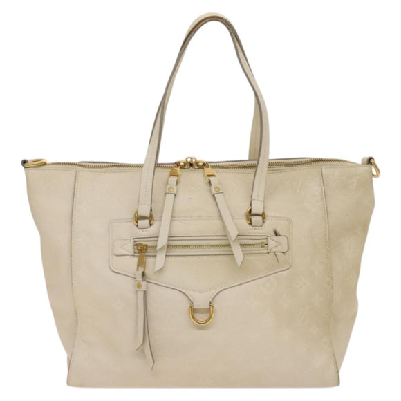LOUIS VUITTON Monogram Empreinte Lumineuse PM Bag 2way White M93411 Auth 130404