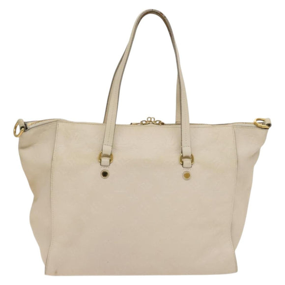 LOUIS VUITTON Monogram Empreinte Lumineuse PM Bag 2way White M93411 Auth 130404