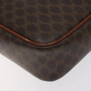 CELINE Macadam Canvas Shoulder Bag PVC Leather Brown Gold Auth 130409-14