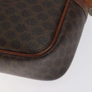 CELINE Macadam Canvas Shoulder Bag PVC Leather Brown Gold Auth 130409-16