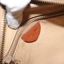 CELINE Macadam Canvas Shoulder Bag PVC Leather Brown Gold Auth 130409-19