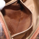 CELINE Macadam Canvas Shoulder Bag PVC Leather Brown Gold Auth 130409-11