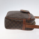 CELINE Macadam Canvas Shoulder Bag PVC Leather Brown Gold Auth 130409-3