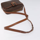 CELINE Macadam Canvas Shoulder Bag PVC Leather Brown Gold Auth 130409-7