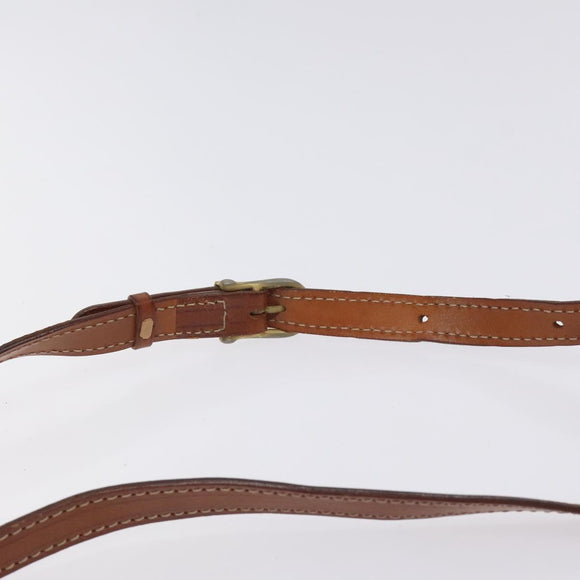 CELINE Macadam Canvas Shoulder Bag PVC Leather Brown Gold Auth 130409