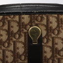 Christian Dior Trotter Canvas Shoulder Bag Brown Gold Auth 130411-17