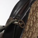 Christian Dior Trotter Canvas Shoulder Bag Brown Gold Auth 130411-10
