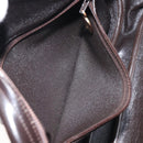 Christian Dior Trotter Canvas Shoulder Bag Brown Gold Auth 130411-12