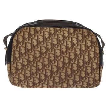Christian Dior Trotter Canvas Shoulder Bag Brown Gold Auth 130411 - 0