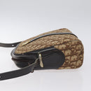 Christian Dior Trotter Canvas Shoulder Bag Brown Gold Auth 130411-4