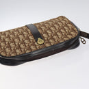 Christian Dior Trotter Canvas Shoulder Bag Brown Gold Auth 130411-6