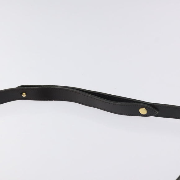 Christian Dior Trotter Canvas Shoulder Bag Brown Gold Auth 130411