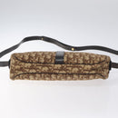 Christian Dior Trotter Canvas Shoulder Bag Brown Gold Auth 130411-5