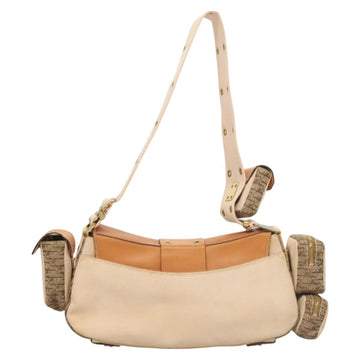 Christian Dior Trotter Canvas Street Chic Shoulder Bag Brown Gold Auth 130412 - 0