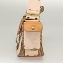 Christian Dior Trotter Canvas Street Chic Shoulder Bag Brown Gold Auth 130412-3
