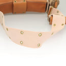 Christian Dior Trotter Canvas Street Chic Shoulder Bag Brown Gold Auth 130412-7