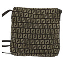 FENDI Zucchino Canvas Mamma Shoulder Bag Brown Auth 130418-2