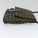 FENDI Zucchino Canvas Mamma Shoulder Bag Brown Auth 130418-4