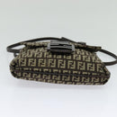 FENDI Zucchino Canvas Mamma Shoulder Bag Brown Auth 130418-5