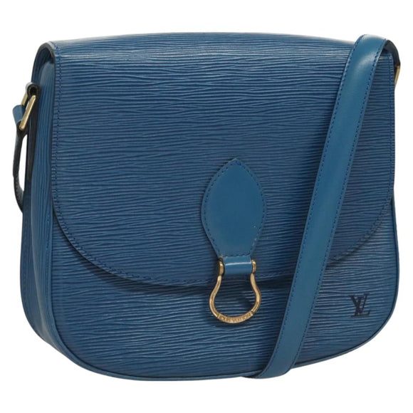 LOUIS VUITTON Epi Saint Cloud GM Shoulder Bag Toledo Blue M52195 LV Auth 130456