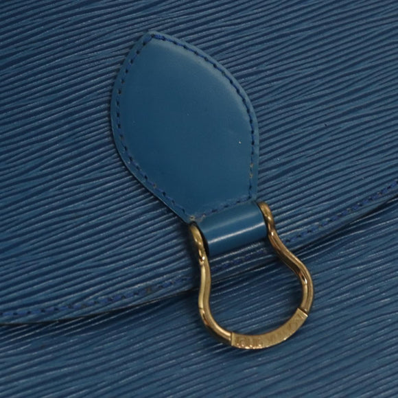 LOUIS VUITTON Epi Saint Cloud GM Shoulder Bag Toledo Blue M52195 LV Auth 130456