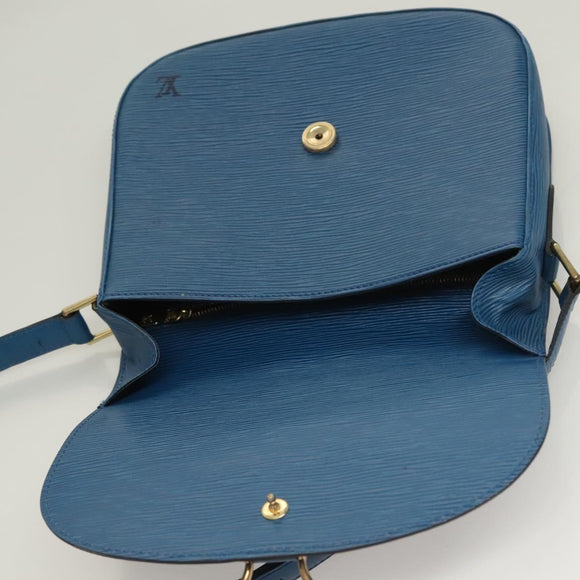 LOUIS VUITTON Epi Saint Cloud GM Shoulder Bag Toledo Blue M52195 LV Auth 130456