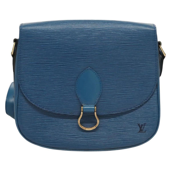 LOUIS VUITTON Epi Saint Cloud GM Shoulder Bag Toledo Blue M52195 LV Auth 130456