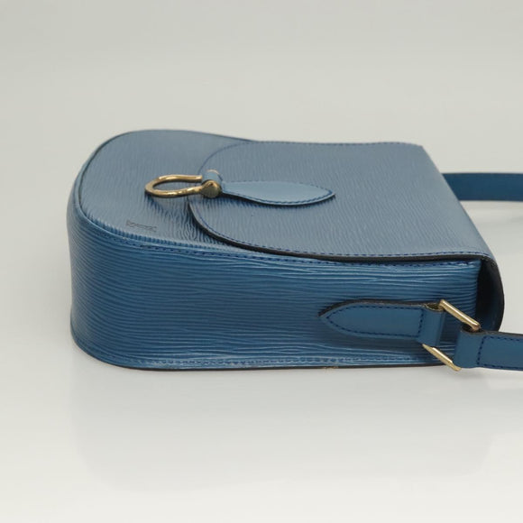 LOUIS VUITTON Epi Saint Cloud GM Shoulder Bag Toledo Blue M52195 LV Auth 130456