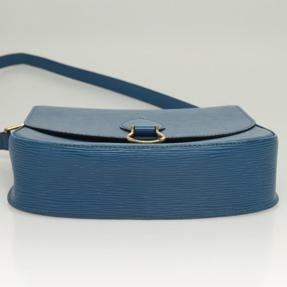 LOUIS VUITTON Epi Saint Cloud GM Shoulder Bag Toledo Blue M52195 LV Auth 130456