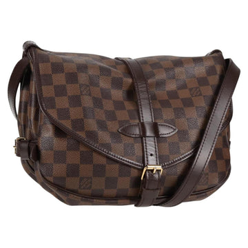 LOUIS VUITTON Damier Ebene Saumur 30 Shoulder Bag SPO N48081 LV Auth 130461V