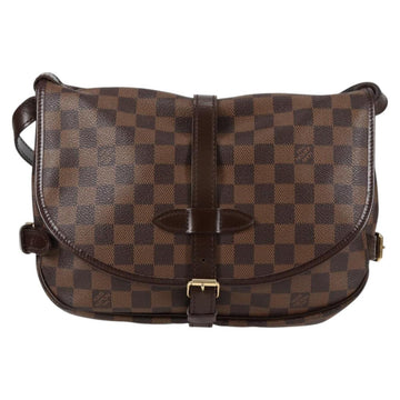 LOUIS VUITTON Damier Ebene Saumur 30 Shoulder Bag SPO N48081 LV Auth 130461V - 0