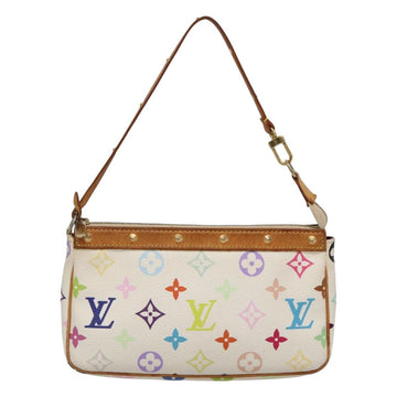 LOUIS VUITTON Multicolor Pochette Accessoires Pouch White M92649 Auth 130463 - 0
