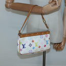 LOUIS VUITTON Multicolor Pochette Accessoires Pouch White M92649 Auth 130463-21