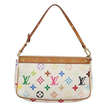 LOUIS VUITTON Multicolor Pochette Accessoires Pouch White M92649 Auth 130464V - 0