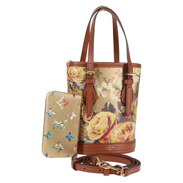 LOUIS VUITTON LV Garden Nano Bucket Shoulder Bag Beige M81724 LV Auth 130468SM