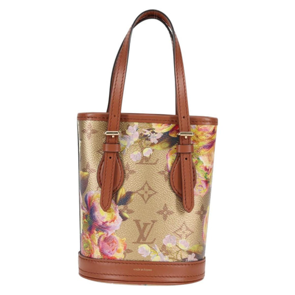 LOUIS VUITTON LV Garden Nano Bucket Shoulder Bag Beige M81724 LV Auth 130468SM