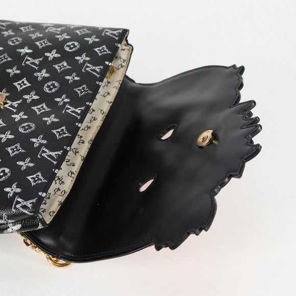 LOUIS VUITTON Catgram Cat Pochette Shoulder Bag Black M52935 LV Auth 130472SM