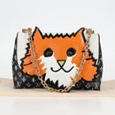 LOUIS VUITTON Catgram Cat Pochette Shoulder Bag Black M52935 LV Auth 130472A-12