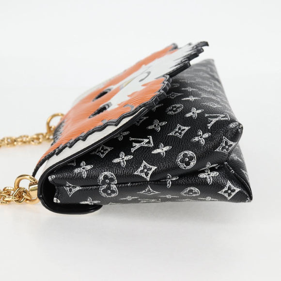 LOUIS VUITTON Catgram Cat Pochette Shoulder Bag Black M52935 LV Auth 130472A