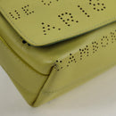 CHANEL Chain Shoulder Bag Leather 2way Yellow CC Auth 130486SM-8