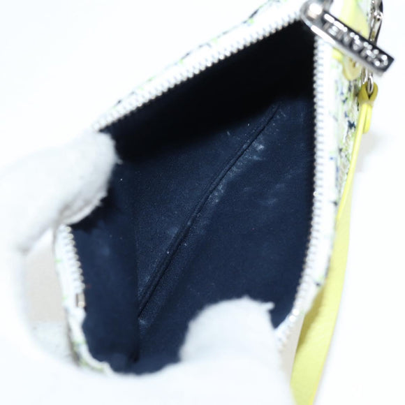 CHANEL Chain Shoulder Bag Leather 2way Yellow CC Auth 130486M