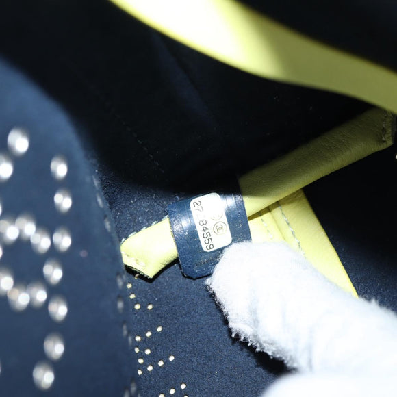 CHANEL Chain Shoulder Bag Leather 2way Yellow CC Auth 130486M