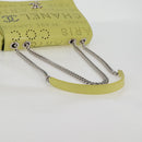 CHANEL Chain Shoulder Bag Leather 2way Yellow CC Auth 130486SM-7