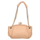 CHANEL Chain Shoulder Bag Lamb Skin Pink Silver CC Auth 130492-2