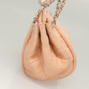 CHANEL Chain Shoulder Bag Lamb Skin Pink Silver CC Auth 130492-3